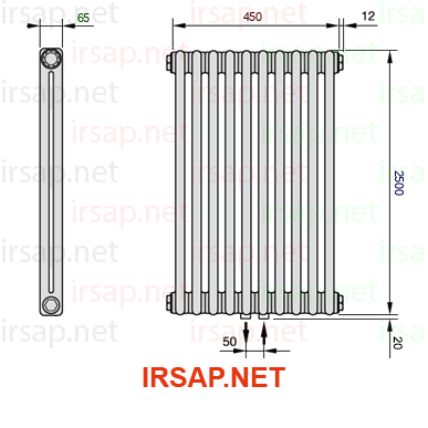 Радиатор IRSAP Tesi 22500/10 T50 CL 01